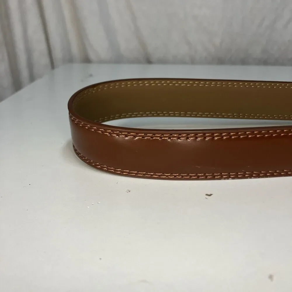 Chaoren Men’s Belt Leather Belt Ratchet Customizable Fit Medium Brown